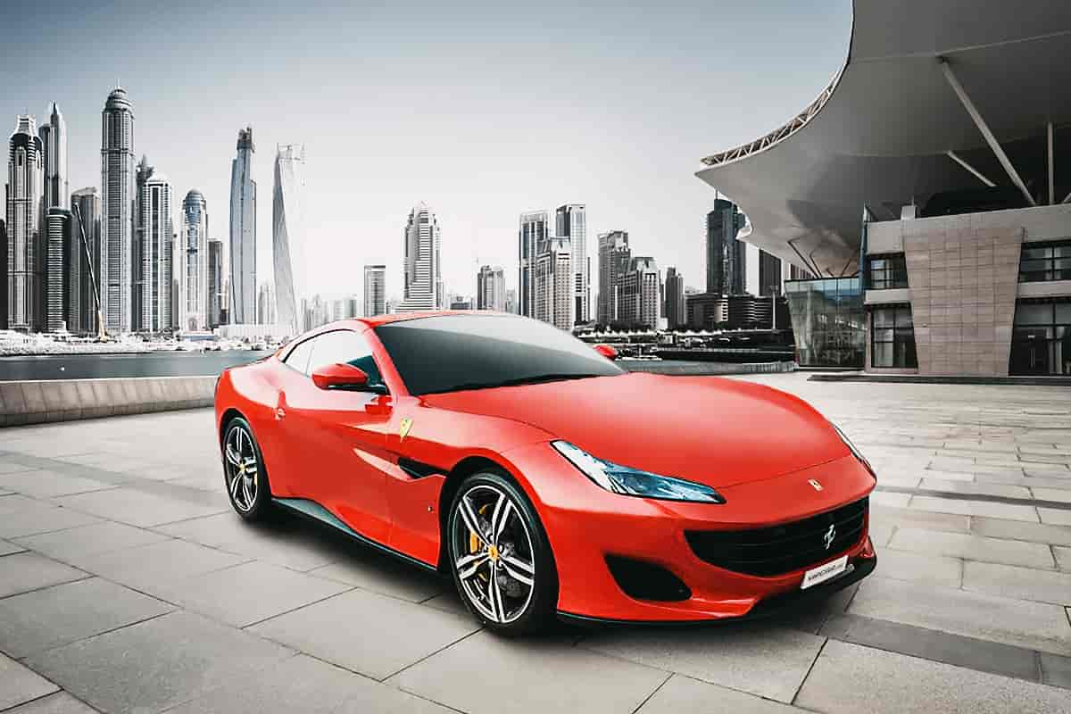 Red Ferarri Portofino Vip Car Rental In Dubai